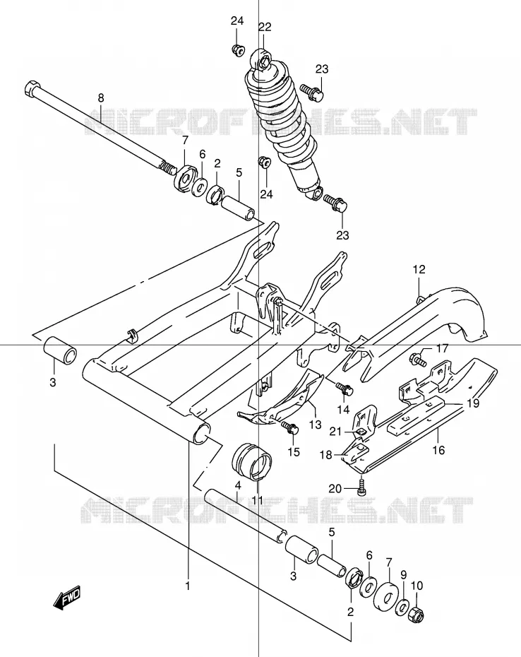 SWINGARM Suzuki QUAD 160 OZARK 2000  LT-F160Y(P24)