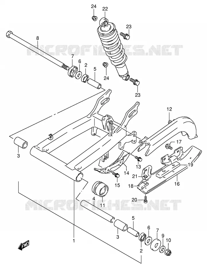 SWINGARM Suzuki QUAD 160 OZARK 2004  LT-F160K4(P24)