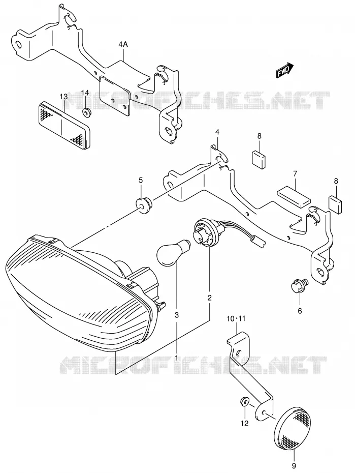 TAIL LIGHT (MODEL K2/K3) Suzuki QUAD 250 OZARK 2003  LT-F250K3(E3/E28)