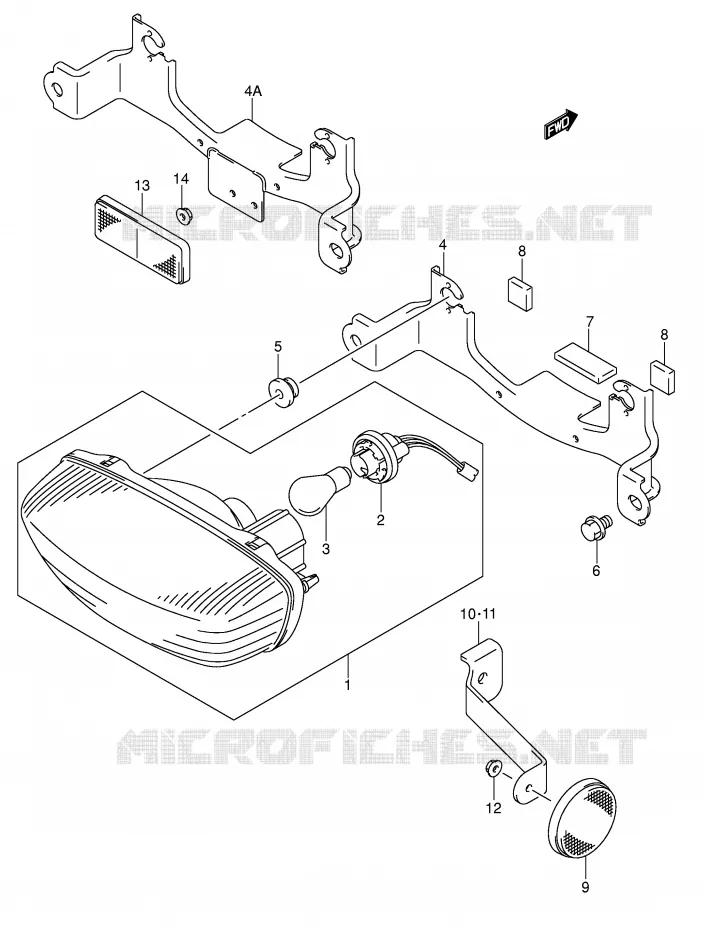 TAIL LIGHT (MODEL K4) Suzuki QUAD 250 OZARK 2002  LT-F250K2(E3/E28)