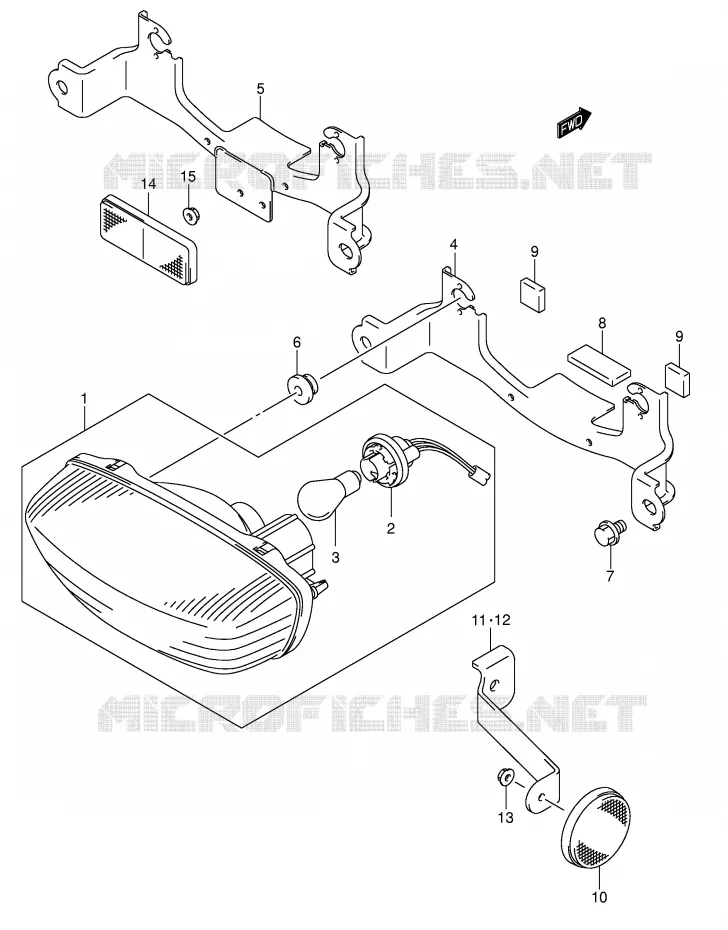 TAIL LIGHT (MODEL K5/K6) Suzuki QUAD 250 OZARK 2003  LT-F250K3(E3/E28)