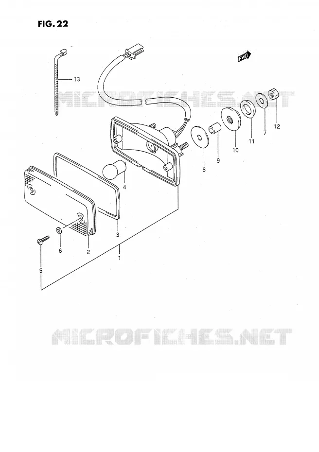 TAIL LIGHT Suzuki QUAD 160 OZARK 1992  LT-F160N(P3)
