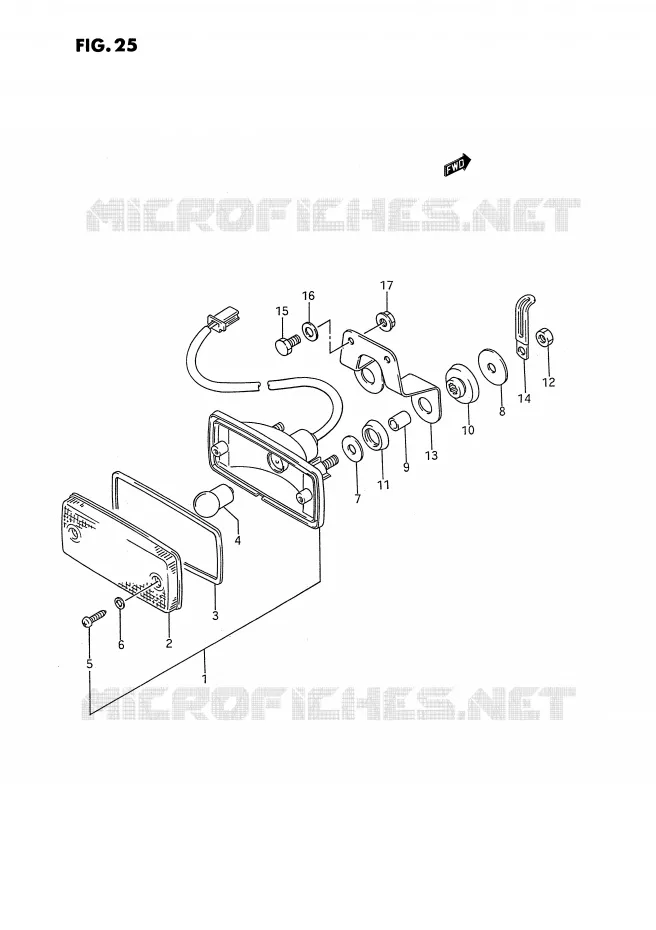TAIL LIGHT Suzuki QUAD 250 OZARK 1995  LT-F250S(E2)