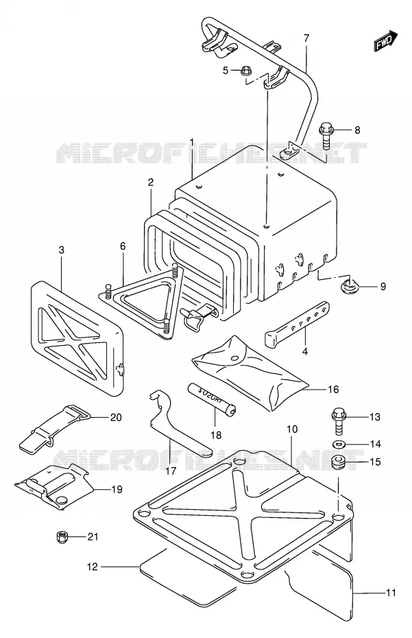 TOOL BOX Suzuki QUAD 250 OZARK 2000  LT-F250Y(E24)