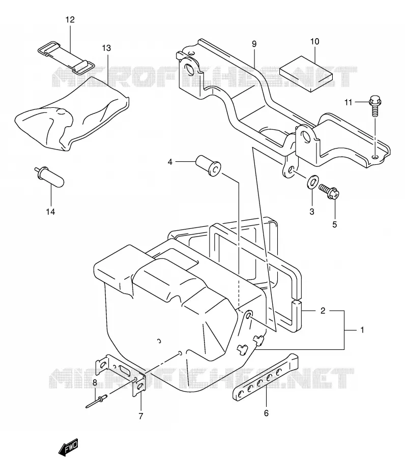 TOOL BOX Suzuki QUAD 400 EIGER 2003  LT-A400K3(P3/P28)