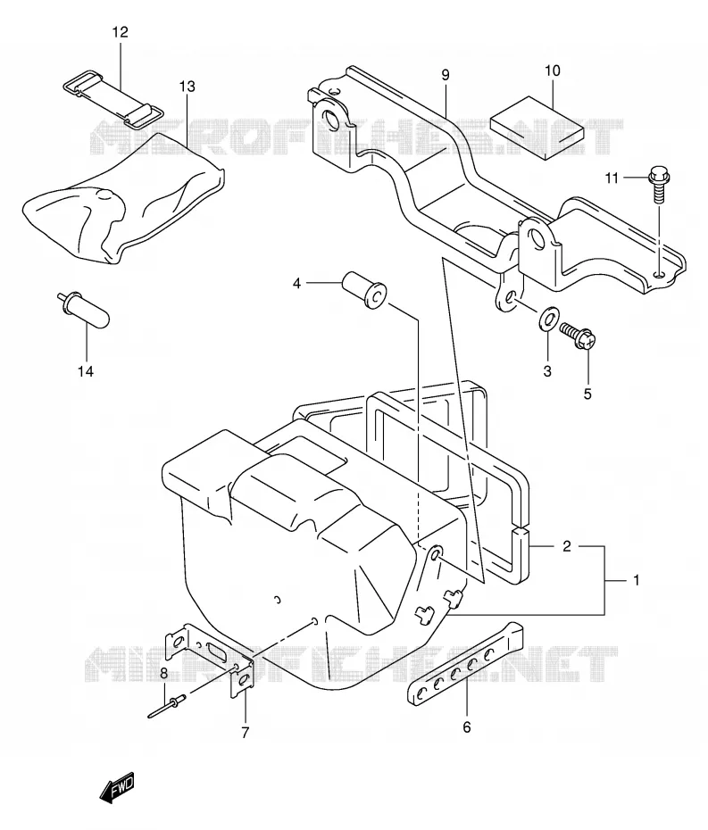 TOOL BOX Suzuki QUAD 400 EIGER 2003  LT-F400K3(P3/P28)