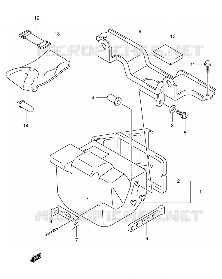 TOOL BOX Suzuki QUAD 400 EIGER 2007  LT-A400FK7(P24)