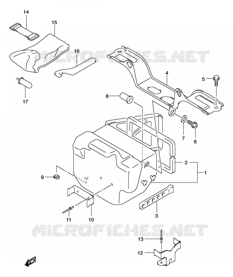 TOOL BOX Suzuki QUAD 500 VINSON 2003  LT-F500FK3(E3/E28)