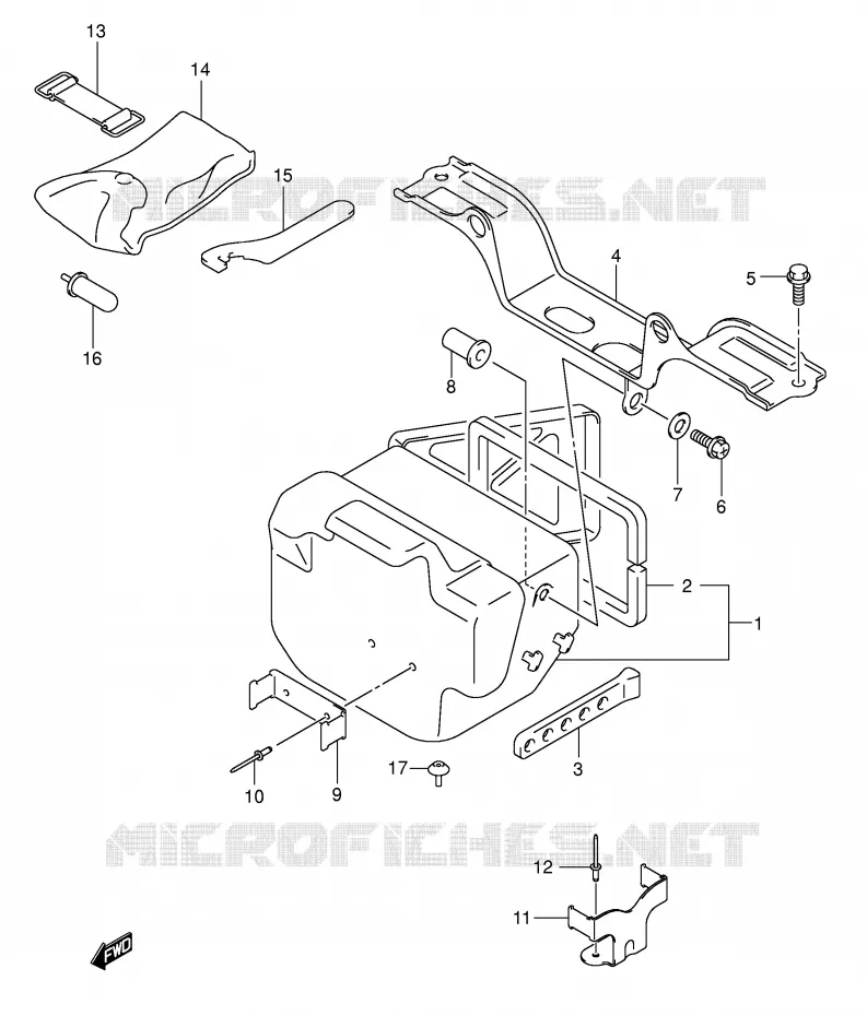 TOOL BOX Suzuki QUAD 500 VINSON 2004  LT-F500FK4(P28/P33)