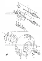 FRONT WHEEL (SEE NOTE) for Suzuki KINGQUAD 250 1996