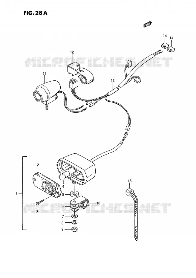 BACKUP LAMP (OPTIONAL) Suzuki QUAD 250 KINGQUAD 1992  LT-F4WDN(E2)