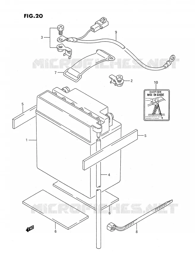 BATTERY Suzuki QUAD 160 OZARK 1990  LT-F160L(P2)