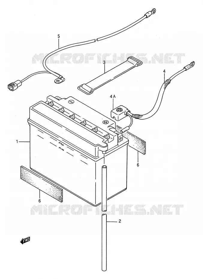 BATTERY Suzuki QUAD 250 KINGQUAD 1994  LT-F4WDR(E28)