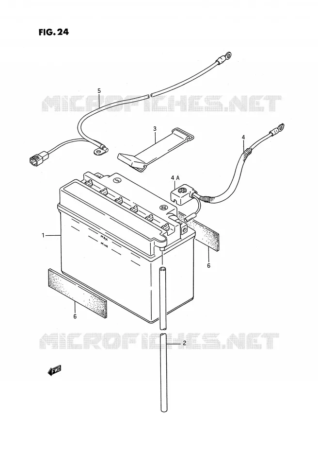 BATTERY Suzuki QUAD 250 KINGQUAD 1995  LT-F4WDS(E2)