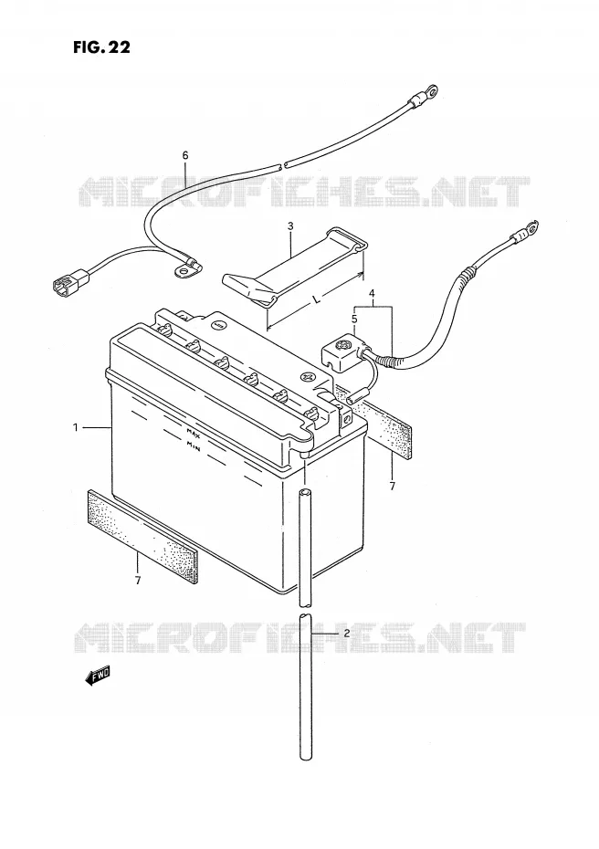 BATTERY Suzuki QUAD 250 OZARK 1992  LT-F250N(E2)