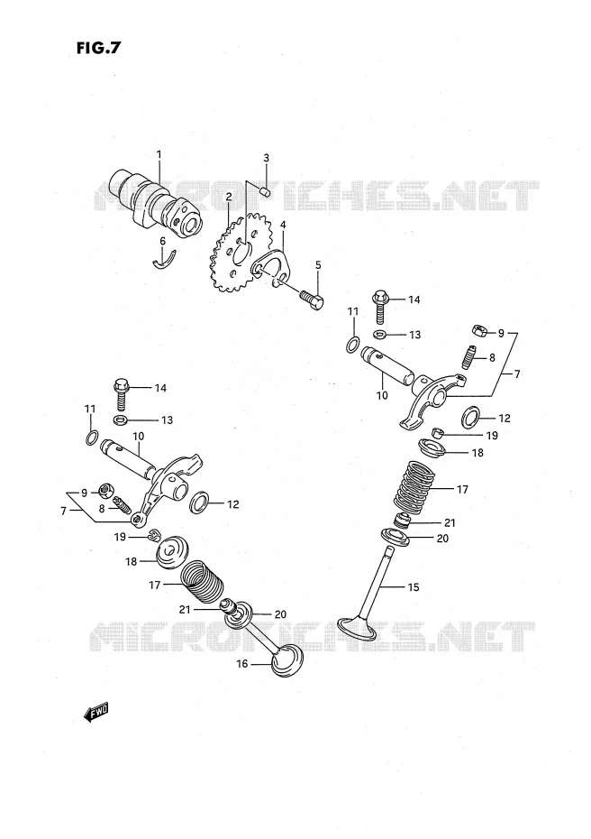 CAM SHAFT - VALVE Suzuki QUAD 160 OZARK 1994  LT-F160R(P28)