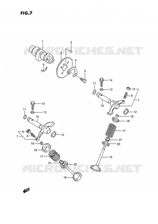 CAM SHAFT - VALVE Suzuki QUAD 160 OZARK 1994  LT-F160R(P3)