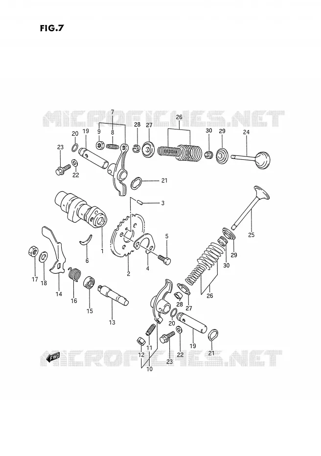 CAM SHAFT - VALVE Suzuki QUAD 300 KINGQUAD 1991  LT-F4WDXM(E2)