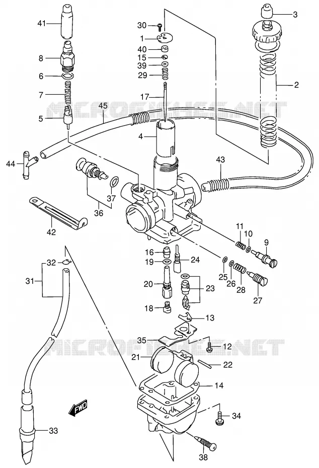 CARBURETOR Suzuki QUAD 160 OZARK 2003  LT-F160K3(P28)