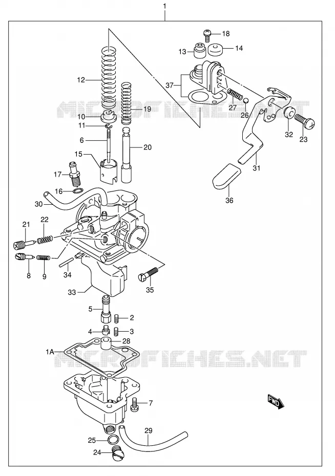 CARBURETOR Suzuki QUAD 50 MINIQUAD-SPORT 2004  LT-A50K4(P2)