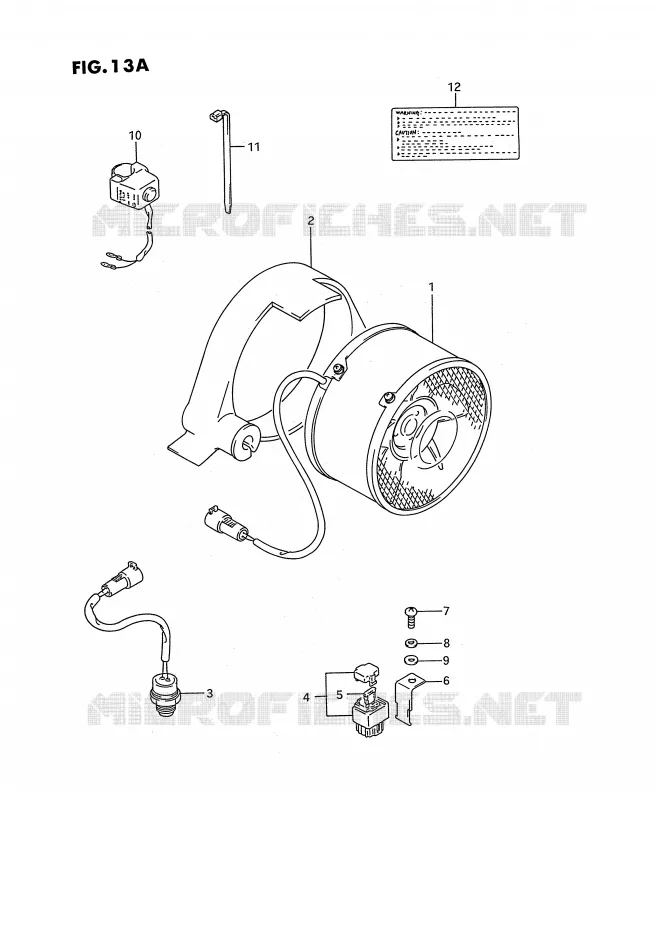 COOLING FAN (MODEL K/L/M/N/P/R/S E17,MODEL M/N/P/R/S E24) Suzuki QUAD 250 KINGQUAD 1990  LT-F4WDL(E2)