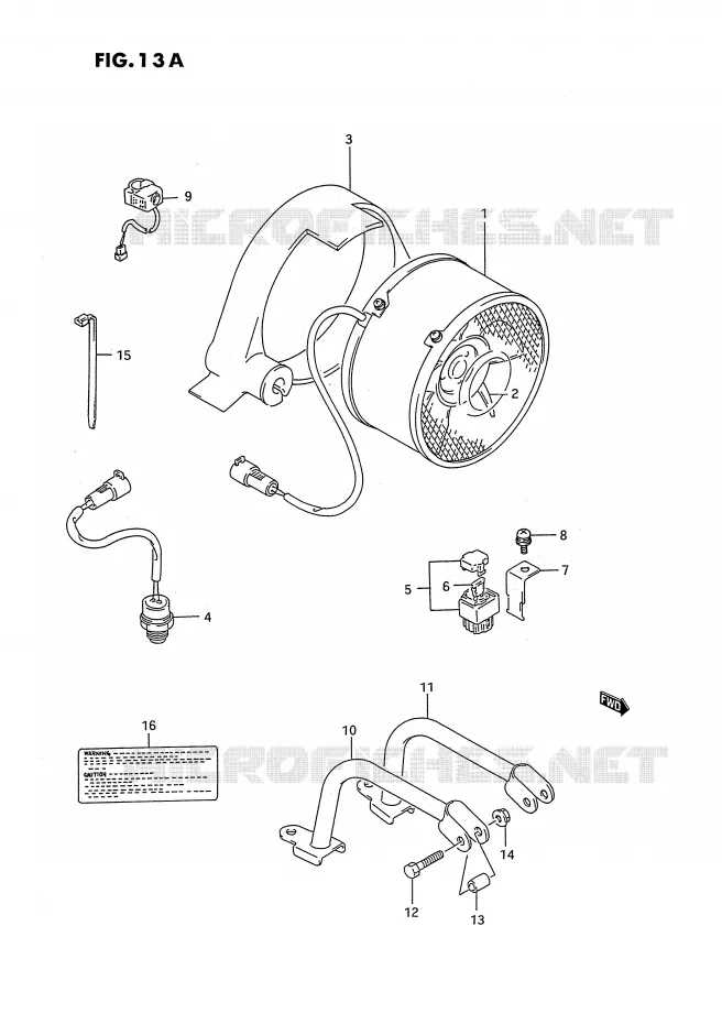 COOLING FAN (MODEL M/N/P/R/S/T E24) Suzuki QUAD 250 OZARK 1990  LT-F250L(E2)