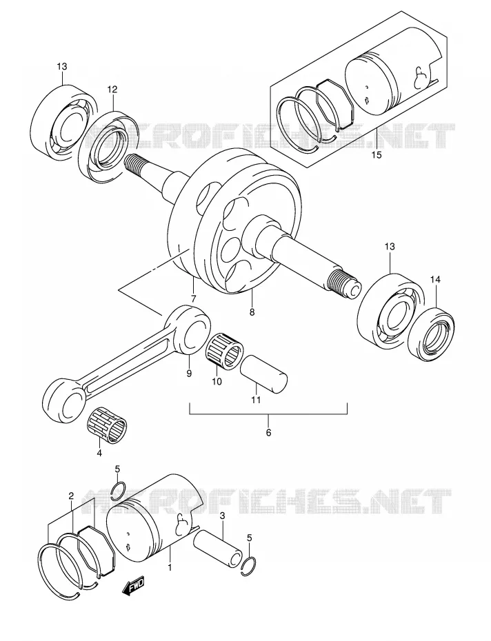 CRANKSHAFT Suzuki QUAD 50 MINIQUAD-SPORT 2003  LT-A50K3(P2)