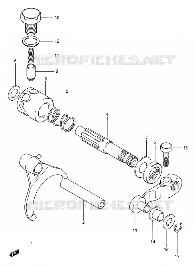 DIFFERENTIAL LOCK Suzuki QUAD 250 KINGQUAD 1993  LT-F4WDP(E28)
