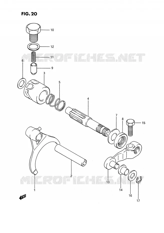DIFFERENTIAL LOCK Suzuki QUAD 250 KINGQUAD 1994  LT-F4WDR(E2)