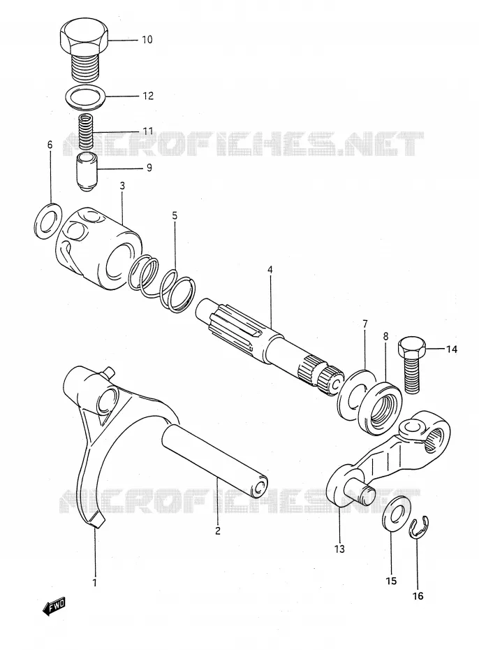 DIFFERENTIAL LOCK Suzuki QUAD 300 KINGQUAD 1994  LT-F4WDXR(E28)