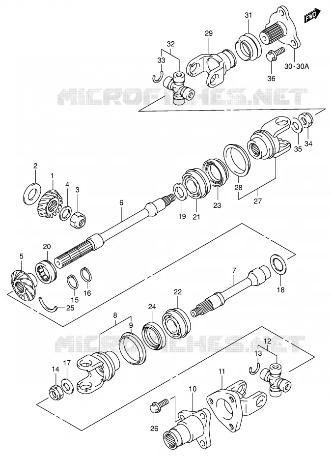 DRIVESHAFT Suzuki QUAD 500 KINGQUAD 2003  LT-A500FK3(E3/E28)