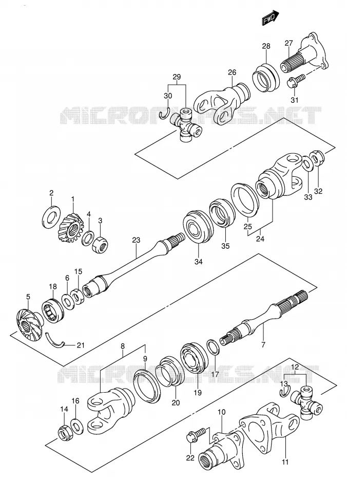 DRIVESHAFT Suzuki QUAD 500 VINSON 2003  LT-F500FK3(E3/E28)