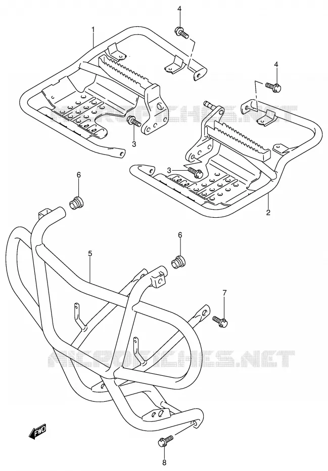 FOOTREST Suzuki QUAD 400 EIGER 2003  LT-F400FK3(P24)