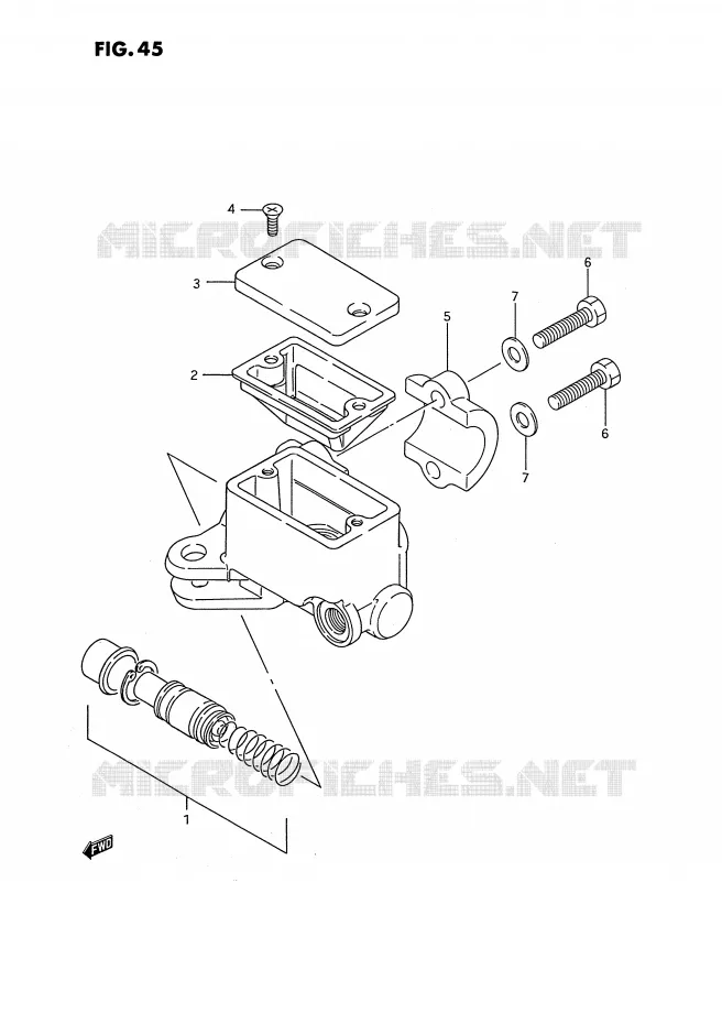 FRONT MASTER CYLINDER (MODEL H/J/K) Suzuki QUAD 250 KINGQUAD 1993  LT-F4WDP(E2)