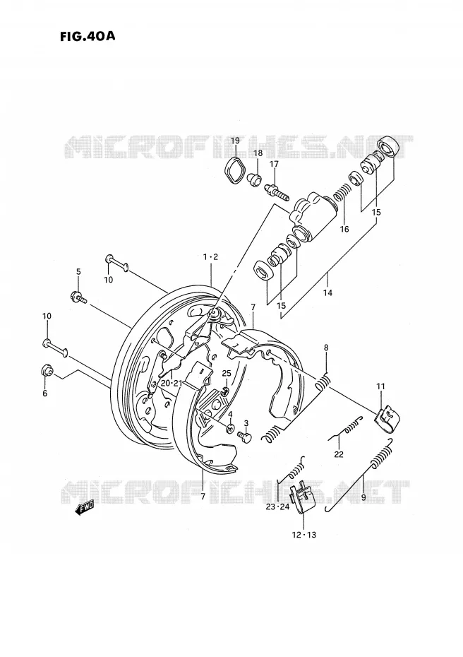 FRONT WHEEL BRAKE (MODEL M/N/P/R/S) Suzuki QUAD 250 KINGQUAD 1994  LT-F4WDR(E2)