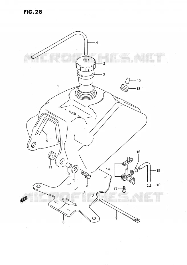 FUEL TANK Suzuki QUAD 160 OZARK 1994  LT-F160R(P2)