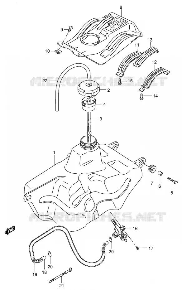 FUEL TANK Suzuki QUAD 250 OZARK 2000  LT-F250FY(E24)