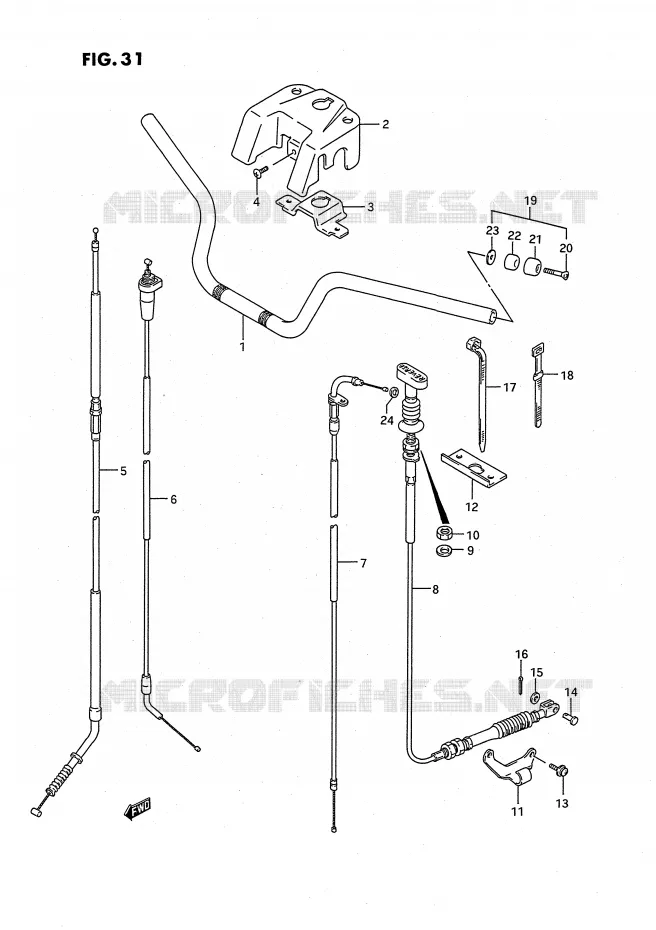 HANDLEBAR Suzuki QUAD 160 OZARK 1996  LT-F160T(P28)
