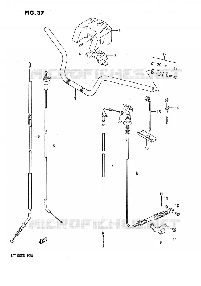 HANDLEBAR Suzuki QUAD 160 QUADRUNNER 1989  LT160EK(P28)