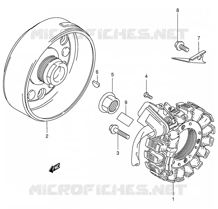 IGNITION Suzuki QUAD 250 KINGQUAD 1996  LT-F4WDT(E28)