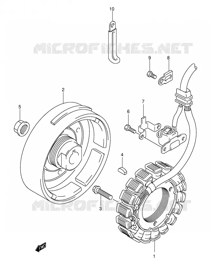 IGNITION Suzuki QUAD 400 EIGER 2004  LT-F400FK4(P3/P28)