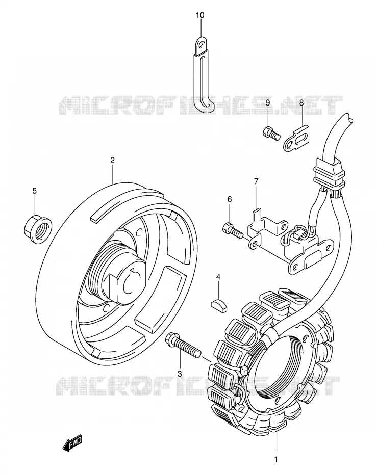IGNITION Suzuki QUAD 400 EIGER 2006  LT-F400FK6(P24)