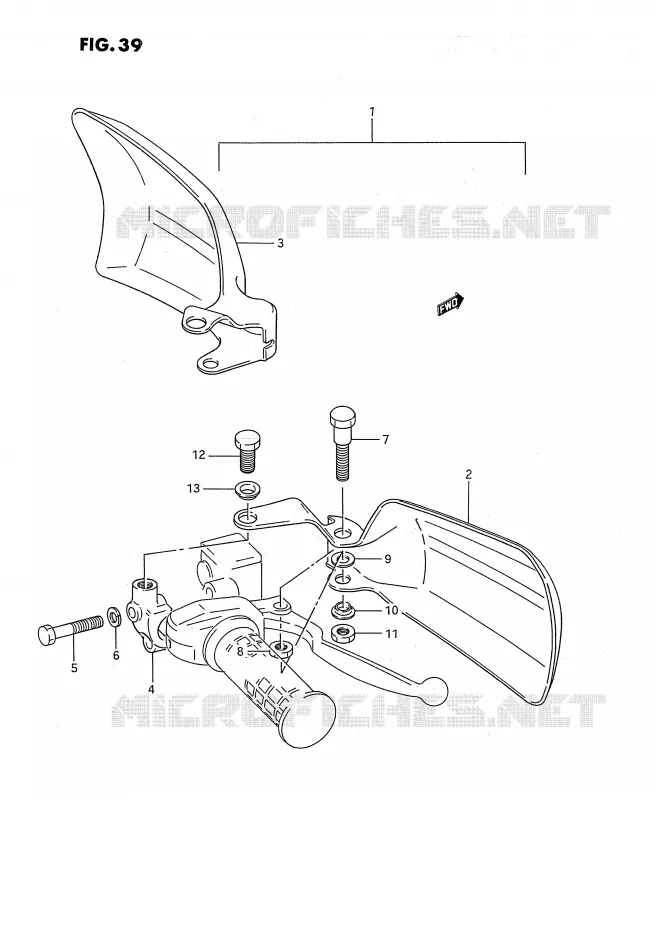KNUCKLE COVERS (OPTIONAL) Suzuki QUAD 250 OZARK 1994  LT-F250R(E3)