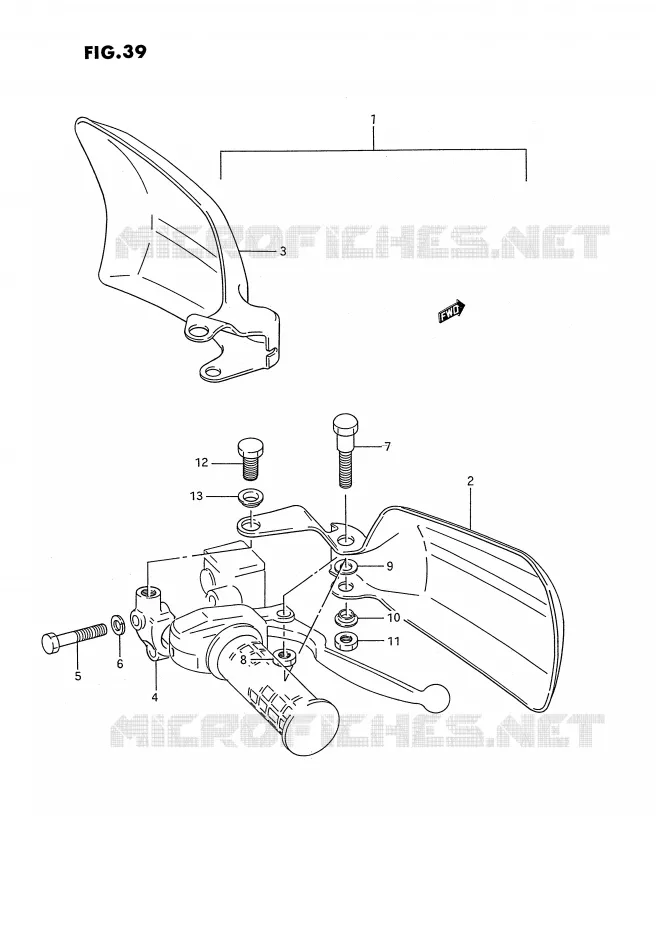KNUCKLE COVERS (OPTIONAL) Suzuki QUAD 250 OZARK 1995  LT-F250S(E2)
