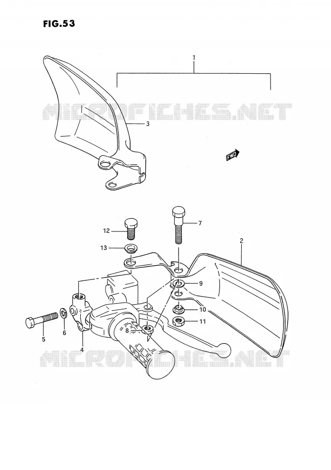 KNUCKLE COVERS (OPTIONAL) Suzuki QUAD 300 KINGQUAD 1991  LT-F4WDXM(E3)