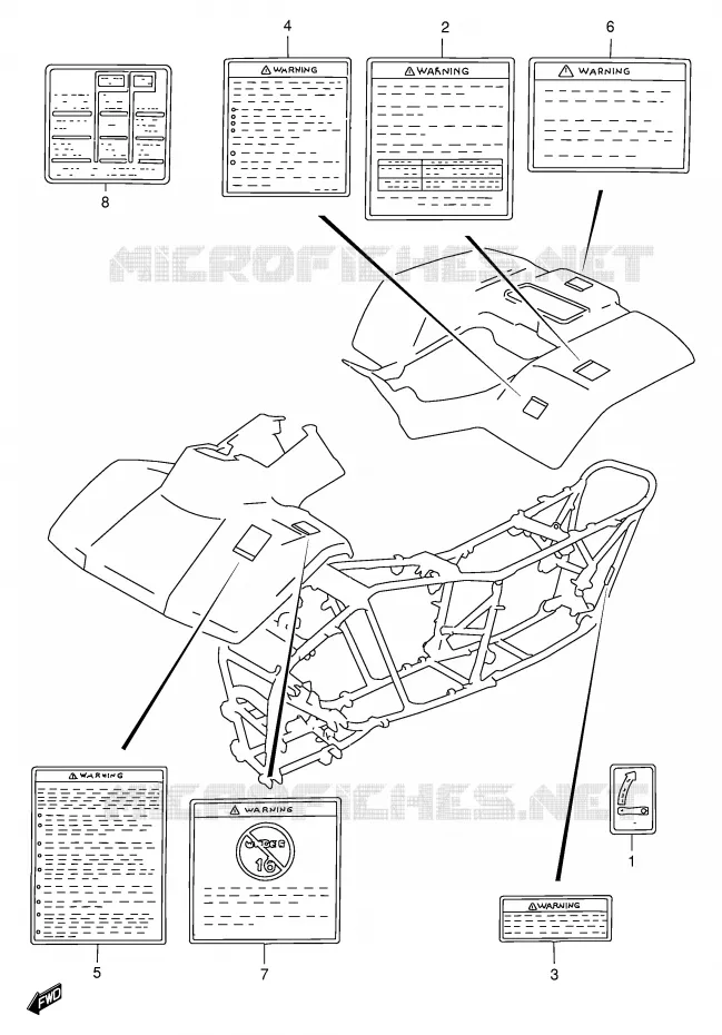 LABEL Suzuki QUAD 250 KINGQUAD 1996  LT-F4WDT(E28)