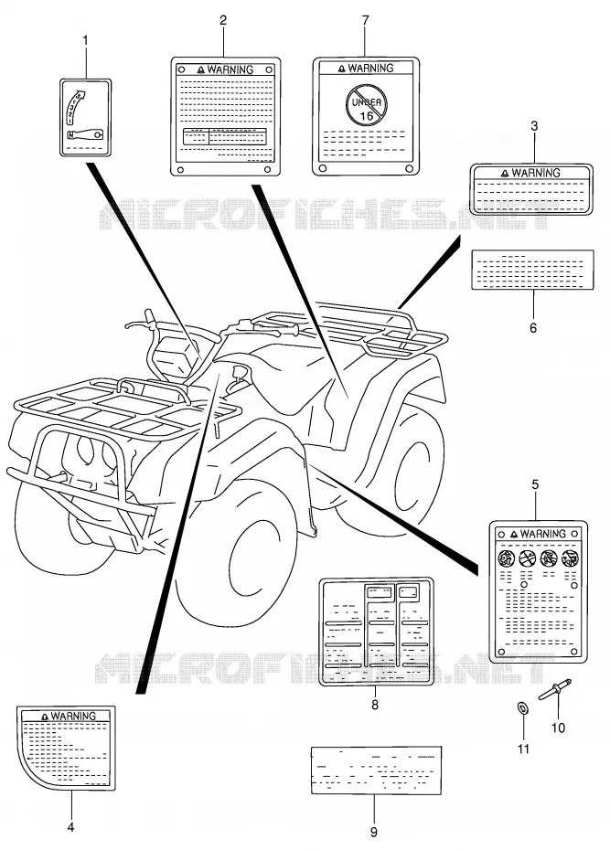 LABEL Suzuki QUAD 300 KINGQUAD 2004  LT-F300FK4(E3/E28)
