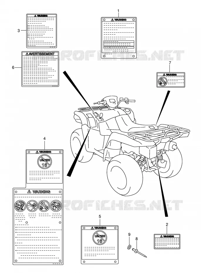 LABEL Suzuki QUAD 700 KINGQUAD 2005  LT-A700XK5(E28/E33)
