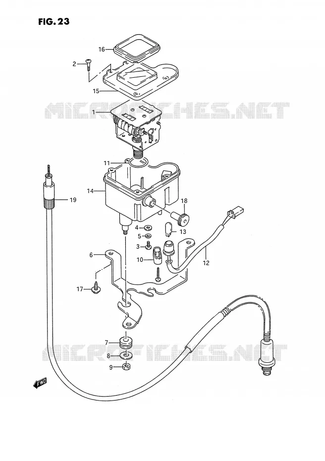 METER Suzuki QUAD 250 OZARK 1993  LT-F250P(E2)
