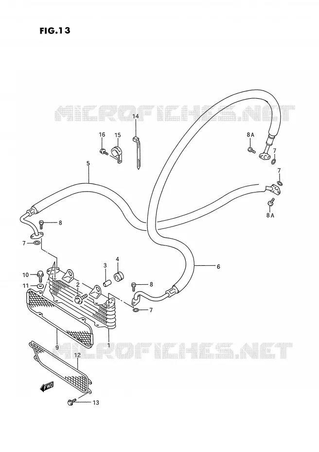 OIL COOLER Suzuki QUAD 300 KINGQUAD 1993  LT-F4WDXP(E2)